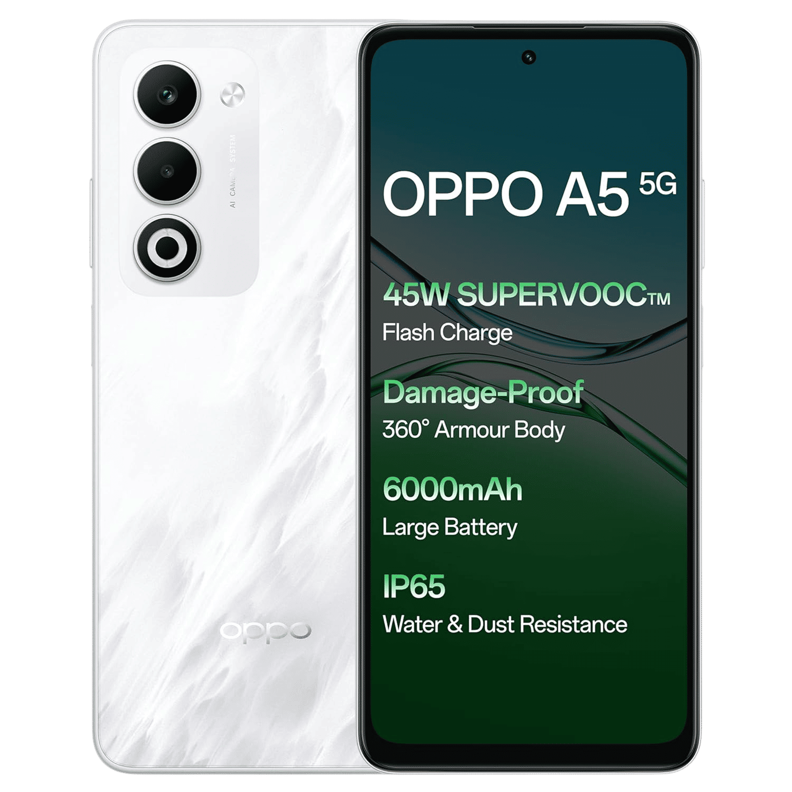 Buy oppo A5 5G (8GB RAM, 128GB, Mist White) Online - Croma